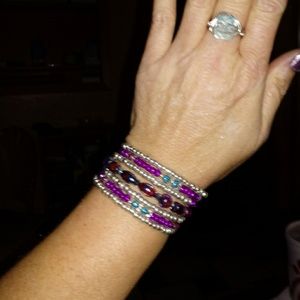 New handmade 7loop beaded bracelet